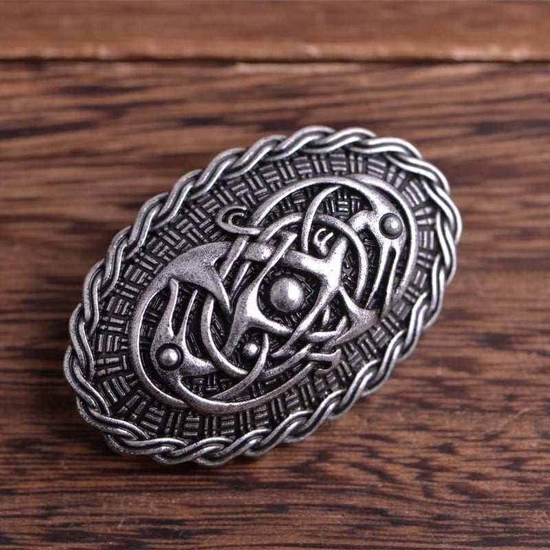 LANGHONG Norse Viking Brooch For Men Turtle Brooch Talisman Jewelry, Gift For Men - Image 3